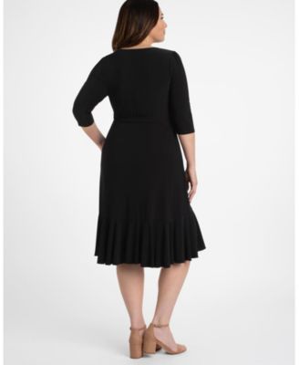 Kiyonna Women's Plus Size Whimsy Wrap Dress \u0026 Reviews - Dresses - Plus Sizes  - Macy's